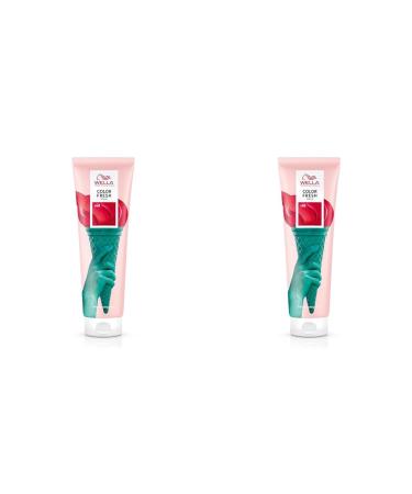 Wella Professionals Color Fresh Mask Temporary Color Refresh Treatment Semi Permanent Hair Dye Hair Gloss Treatment for Festival Hair Red 150ml (Pack of 2)