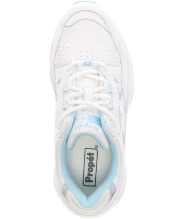 Propet Women's Stability Walker Walking Sneakers Shoes - Black/White/Light Blue - Size 10 - Buy Online on SooperMarket.com