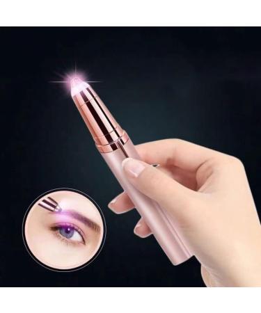 Portable USB Rechargeable Eyebrow Hair Remover - Facial Hair Remover with Light & 3D Arc Cutter Head for Labial Facial & Ear Use - Ideal for Precision Grooming - Buy Online on SooperMarket.com