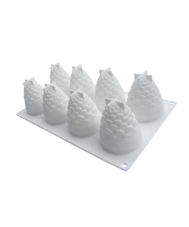 ABOOFAN 8 3D Silicone Mold Soap Molds Fondant Mold Impermeables Candle Molds DIY Mold Jelly Molds Silicone Molds for Soap Cavity Mold Cake Decorating Mousse Mold Cake Mold White Dessert 29.50X17.40X7.50CM White