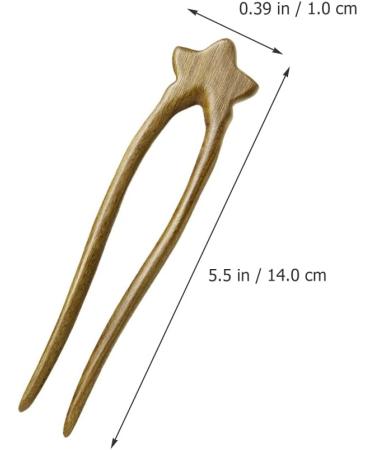 minkissy Wooden Star Hair Stick - Antique Chinese Hair Forks Vintage Wooden Hairpin for Long Hair Hanfu Headdress for Bride Ladies Women Girls - Buy Online on SooperMarket.com