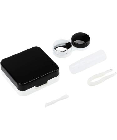 Buy Cute Reflective Contact Lens Container Set - Hygienic & Durable for Home or Travel (Black) - Buy Online on SooperMarket.com