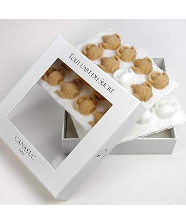 Canasuc Paris A La Bonne Heure Pur Sucre de Canne Assorted Teapot Sugar Pieces Gift Box - White & Amber, 3.5 oz (Pack of 1) - Buy Online on SooperMarket.com