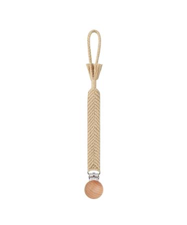 TIAN-K Vintage Simple Newborn Pacifier Chain | Cotton Tassel Teething Ring | Safe & Stylish Baby Essential - Buy Online on SooperMarket.com