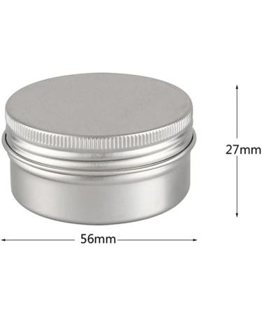 Zeoabsy 10-Piece 50ml Silver Aluminum Tins with Screw Caps - Perfect for Cosmetics Candles Ointments | Includes 5 Spatulas & Etiquette Label - Buy Online on SooperMarket.com