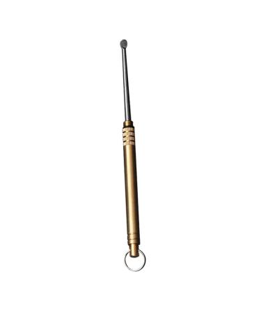 KALLORY Titanium Alloy Ear Spoon Ear Cleaner Tool Cleaning Earwax Removal Flashlight Brass Cleaner Ear Cleaners Cleaning Tools Digging Ear Spoons Titanium Alloy Earpick Ear Pick Spoon Care