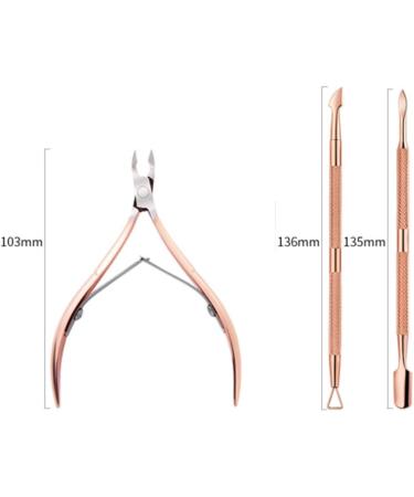 Cuticle Trimmer with Cuticle Pusher-Cuticle Pusher Cuticle Cutter Remover Cuticle Trimmer Nipper Nail Clipper Sets Nail Care Kit Professional Stainless Steel Manicure Pedicure Tools-3 PCS - Buy Online on SooperMarket.com