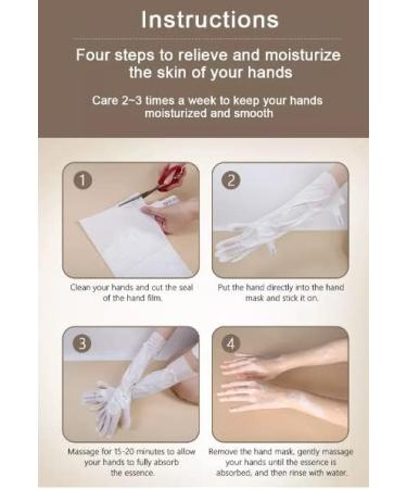 Extra Long Moisturizing Hand Mask Spa Gloves - Whitening & Nourishing 55cm - Vitamin E, Aloe Vera, Shea Butter - Exfoliating for Sensitive/Dry Skin - Buy Online on SooperMarket.com