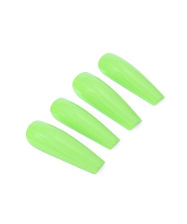 Brishow Light Green Artificial Long False Acrylic Nails - 24pcs Full Cover Press-On Nails for Women & Girls - Buy Online on SooperMarket.com