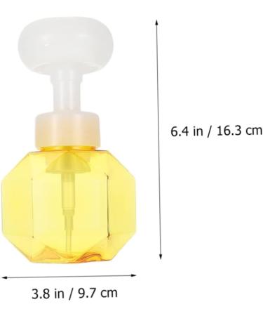 Fomiyes 4-Piece Flower Bubble Bottle Set | Mini Plastic Containers & Foam Soap Dispenser | Transparent 9.7x9.7x16.3cm - Ideal for Home & Travel - Buy Online on SooperMarket.com