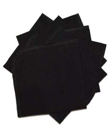 1 Ply Cotton Flannel 12x12 Inches Set of 10 Black