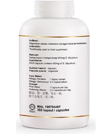 DXN Ganocelium GL-360: 360 Capsules of Ganoderma - 1 Bottle - Buy Online on SooperMarket.com