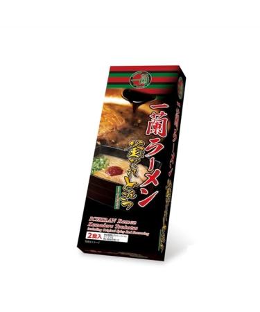Ichiran Hakata straight noodle Kamadare 2 MEALS included premium tonkotsu soup Ramen avec special secret red Ichiran dry sauce - 2 meals