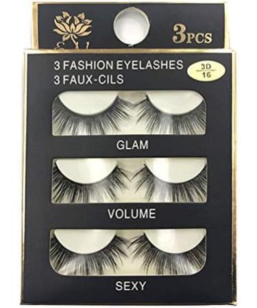 Desikixudy 3D-16 False Eyelashes Handmade 3D Eyelashes Soft And Comfortable Natural And Long Slim - Buy Online on SooperMarket.com