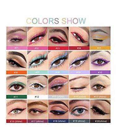 Luxsea Eye Liner Pencil Set - 20 Colors, Waterproof, Matte, Long Lasting Makeup Pencils - Quick Dry Ultra Eyeliner Set for Women - 20 PCS, Colored Eyeliners and Shadow Pencils - Buy Online on SooperMarket.com