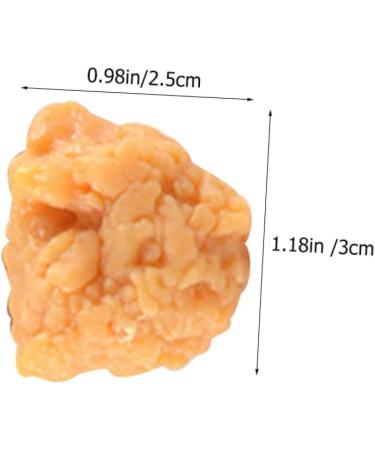 Vaguelly 20 Pcs Simulation Popcorn Chicken Fake Chicken Simulated Roasted Chicken Nuggets Chicken Nuggets Fake Desk Top Decor Realistic Meat Model Toys for Child Pvc Food Chicken Wings 3X2.5X2CMx2pcs 1 - Buy Online on SooperMarket.com