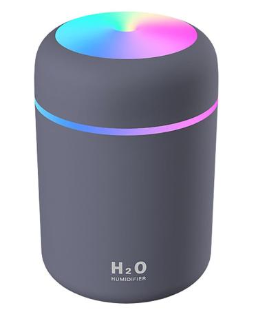 Mini Air Humidifier Essential Oil Diffuser Aromatherapy Home Aroma with Colorful Cycling Light 2 Mist Modes and Auto Shut-Off Anion Air Diffuser for Bedroom Kitchen Office Grey Gray