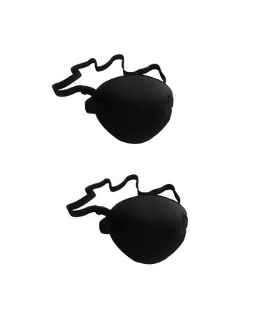 HAPINARY 2pcs Lazy Eye Patch Blindfolds for Pirate Patch for Pirate Eye Patches for Black