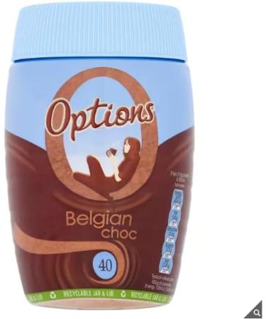 Options Choc-O-Lait 2 x 395g - Gluten Free- Smooth Belgian Chocolate - Rich & Creamy - Certified by Rainforest Alliance - Buy Online on SooperMarket.com