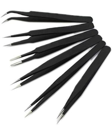 6pcs Stainless Antistatic Precision Tweezers BGA Set for Women Hair Remover & Beauty Instrument - Buy Online on SooperMarket.com