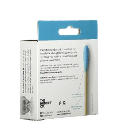 The Humble Co Cotton Buds - Eco-Friendly Bamboo Blue - 100 Pack for Safe Use - Buy Online on SooperMarket.com
