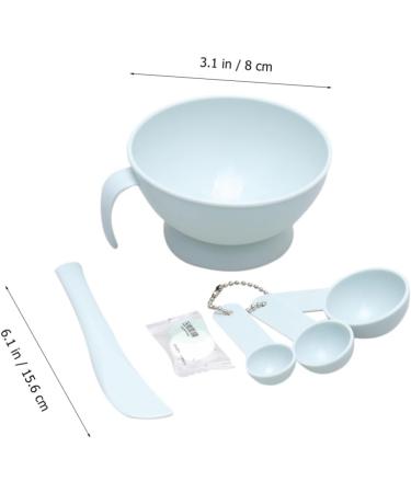 minkissy 1 Set Spatula Bowl Facial Stick Facial Spoon Measuring Spoons DIY Cosmetic Tool Kit DIY Facemask Kit Cosmetology Kit Facial Bowl Mix Brush 12X12cm Blue - Buy Online on SooperMarket.com