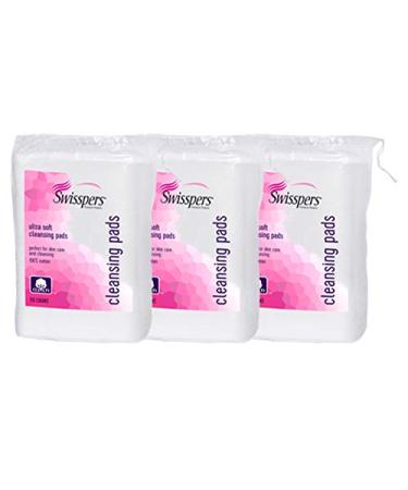 Swisspers Premium Ultra Soft Facial Cleansing Cotton Pads 50 Each (Pack of 3)