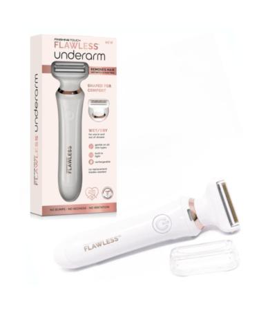 Finishing Touch Flawless Underarm Hair Removal Electric Razor Device, Designed to Shave and Contour Womens Sensitive Underarm Area, Cordless Groomer, Painless for All Skin Types