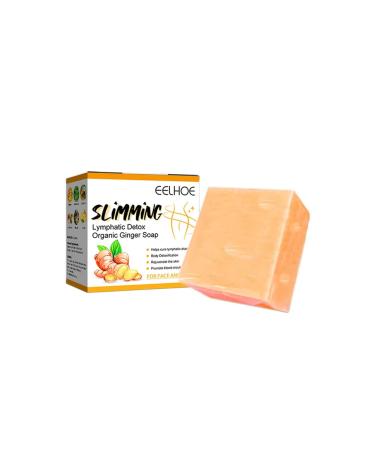 LICHENGTAI Ginger Bar Soap Lymphatic Detox Organic Ginger Bath Soap Natural Organic Ginger Soap Bar for Swelling and Pain Relief Natural Lymphatic Drainage Ginger Soap for All Skin Types