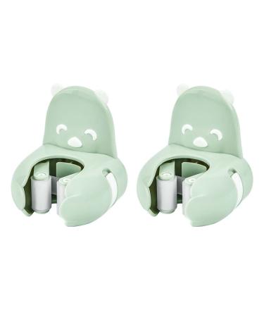 CQT Mop and Broom Holder Gripper Holds Self Adhesive No Drilling Wall Mount Mini Bear Shape Broom and Dustpan Hanger for for Home Garden Garage and Storage (mintgreen, 2) mintgreen 2