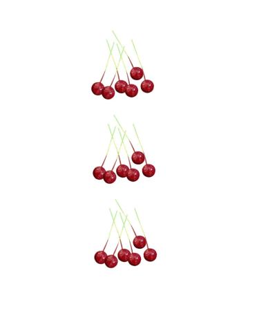 ABOOFAN 300 Pcs Artificial Holly Berry Red Fake Berry Home Vase Filler Artificial Berries Decoration Christmas Flower Floral Stem Home Decorations Simulation Fruit Branch Household