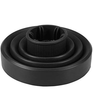 Folding Silicone Hairdryer Diffuser - Professional Salon Styling Tool with Universal Hood Cover (Black) - Buy Online on SooperMarket.com