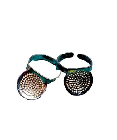 Sashi.Co A Set of Two Sashiko Round Shape Thimble