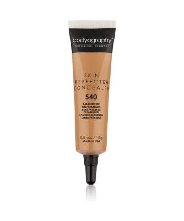 Bodyography Full Coverage Concealer (Medium Dark 540): Oil-Free Color Corrective Salon Makeup w/ Minerals  Vitamin E  Antioxidants | Vegan  Gluten-Free  Paraben-Free