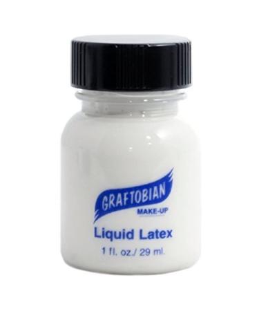 Graftobian Liquid Latex SFX Makeup - Professional Skin Safe Adhesive for Special Effects and Body FX For Theatrical Stage Cosplay and Halloween Makeup 1 ounce