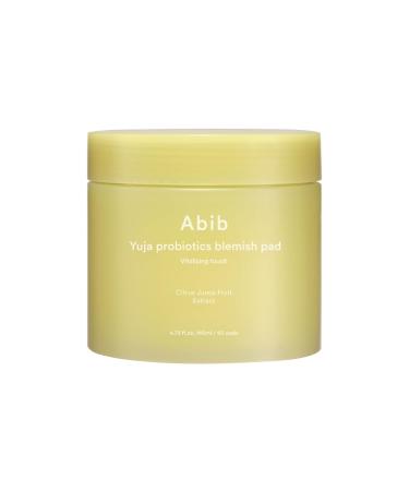 Abib Yuja Probiotics Blemish Pad Vitalizing Touch 60 Pads I Toner for Face Facial Brightening Toner Pad Mild Exfoliating Soothing