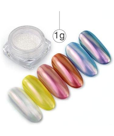 MEILINDS Chrome Nail Powder - Aurora & Mermaid Nail Powders with Silicone Brush (2 Boxes) - Buy Online on SooperMarket.com
