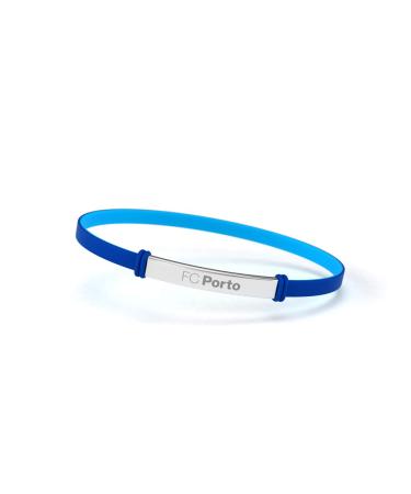 Futebol Clube Do Porto Pulseira Fashion Blue Junior for Mulher and Cran a Silicone and A o stainless steel Apoie or Porto Com Um Produto official FFCP