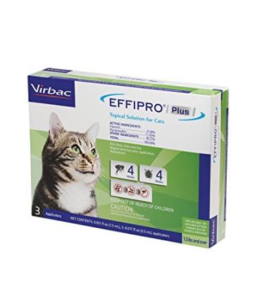 Virbac Effipro PLUS Topical Solution For Cats, 3 Month Supply