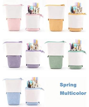 Friinder Telescopic Pen Pencil Holder Stationery Case PU Corduroy Retractable Bag Green - Perfect Holiday Gift - Buy Online on SooperMarket.com