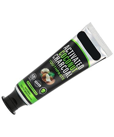 100% Natural Whitening Toothpaste - Coconut Oil & Activated Charcoal for Stain Removal & Mint Freshness | International Shipping Available - Buy Online on SooperMarket.com