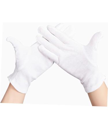 PLAFOPE 12 Pairs Moisturizing Jewelry Inspection Lab Glove Hand Hair Salon The Ove Glove Stretchable Lining Glove Cotton White L1:23X10cm White - Buy Online on SooperMarket.com