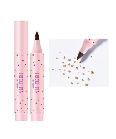 Lovelycat Freckle Pen Colorful Popular Freckle Pen Ultra Natural and Realistic Freckle Long lasting Waterproof and Soft Creating a Natural and Easy Makeup Look (soft brown)