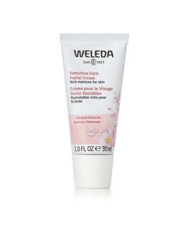Weleda Sensitive Care Face Cream  1 Fluid Ounce  Fragrance Free  Plant Rich Moisturizer with Sweet Almond Oil
