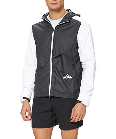 Nike Windrunner Men's Trail Running Jacket Large Black/Dark Smoke Grey/White/White