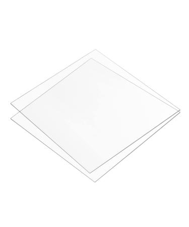 MECCANIXITY Clear PETG Acrylic Sheet Plastic Glass Board Panel 11x11inch 0.02inch Thick for Picture Frame Replacement DIY Craft Pack of 2 11x11x0.02 inch