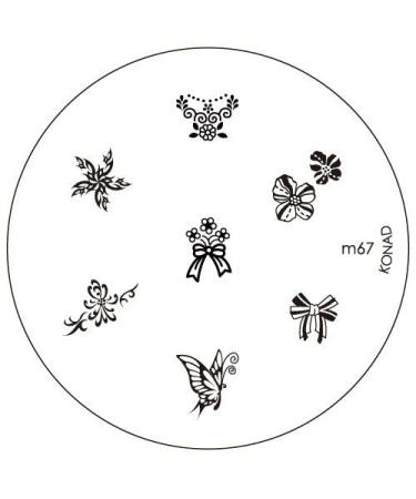 Konad stencil stamping stamping stencil M67