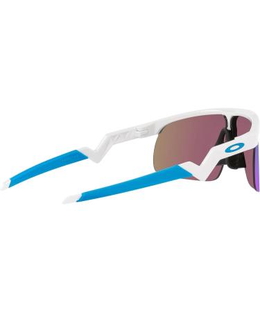Oakley Oj9010 Resistor Rectangular Sunglasses | Polished White/Prizm Sapphire | 20 mm - Buy Online on SooperMarket.com