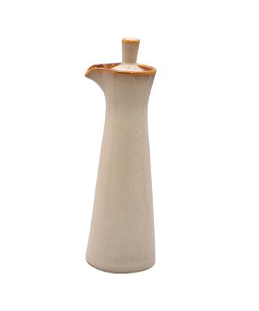 Zerodeko Condiment Bottles Kitchen Gadget Kitchen Things Condiment Canister Soy Sauce Can Kitchen Sauce Holder Liquid Condiment Dispenser Jug for Oil Vinegar Cruet Syrup Ceramics Olive Oil 5X15CM Beige