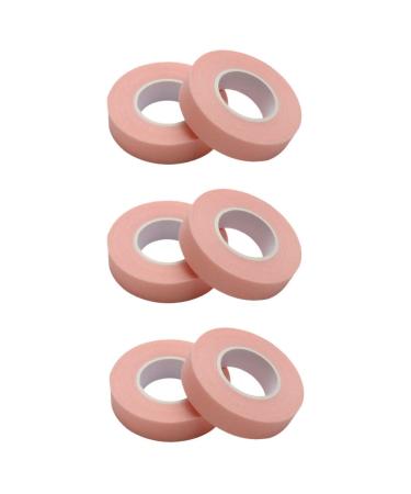 FRCOLOR 6 Rolls Eyelash Tape Eyelash Extension Micropore Fabric Tape Supplies Fabric Lash Tapes Lash Pads Strip Colored Duct Tape Adhesive Tape Non-Woven Tape Extend Pink